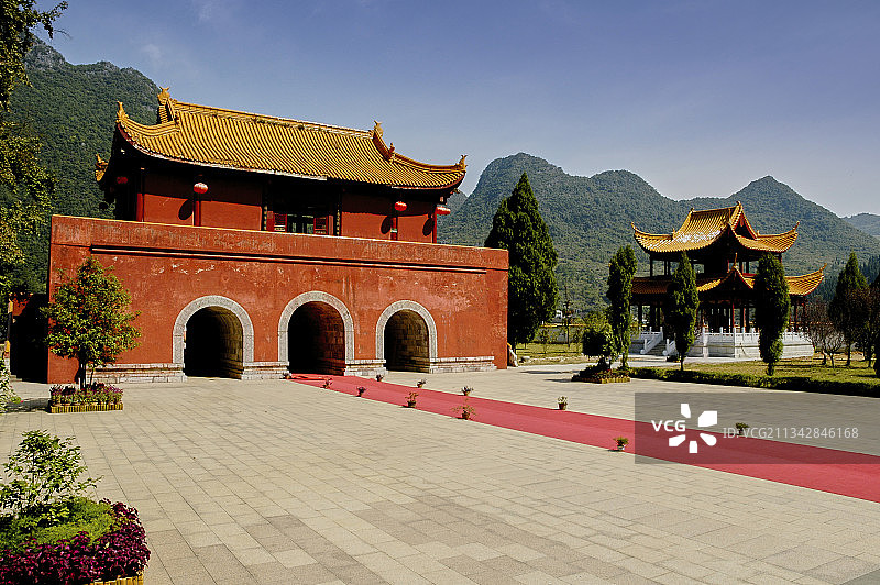 湖南永州市宁远县，九嶷山，舜帝陵，中华始祖，舜陵庙图片素材