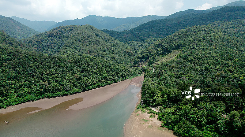 广州石门国家森林公园红枫湖图片素材