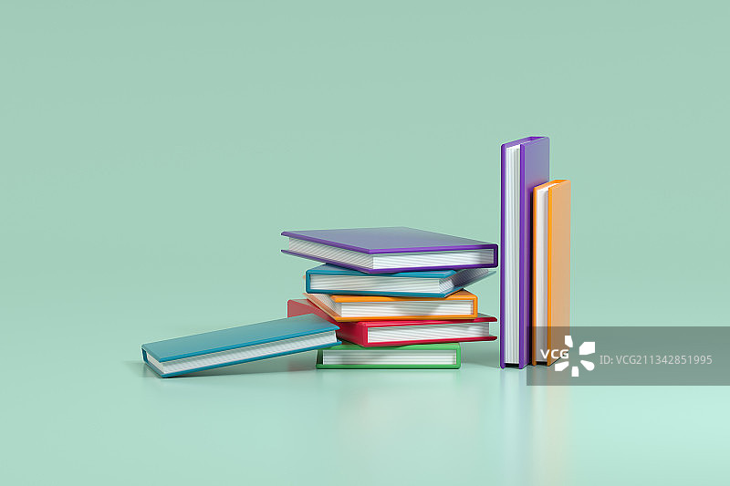 3d渲染的书本阅读概念图图片素材