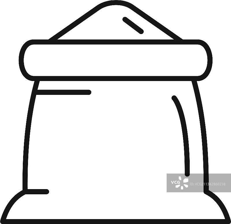 面粉袋图标轮廓样式图片素材