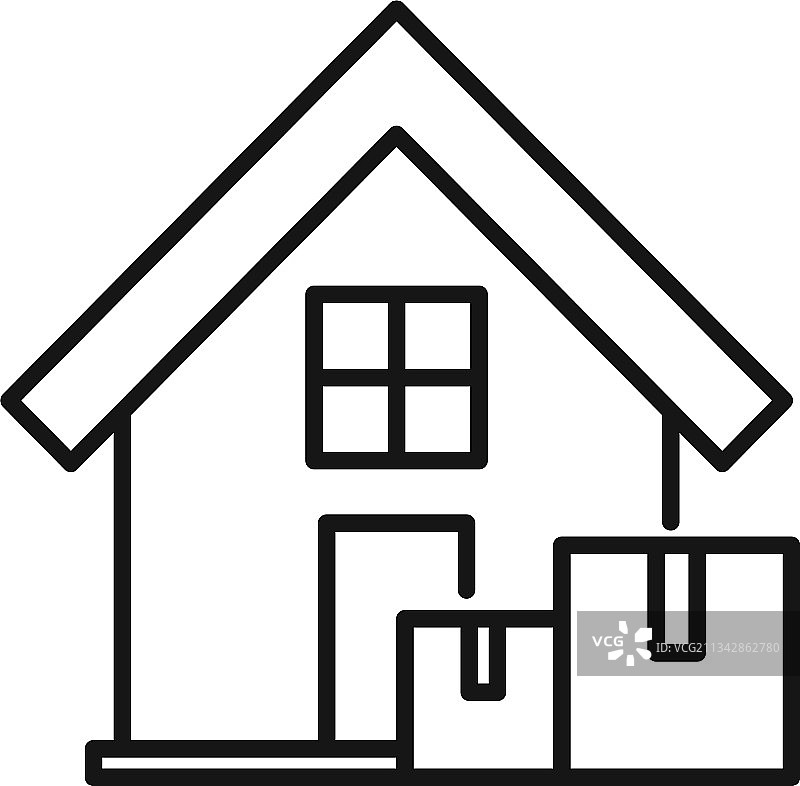 快速送货上门图标轮廓样式图片素材