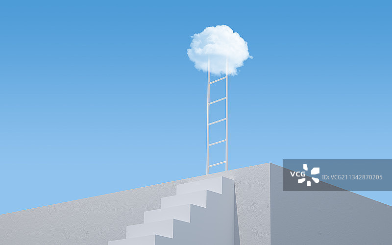 建筑阶梯墙壁积极向上背景图片素材