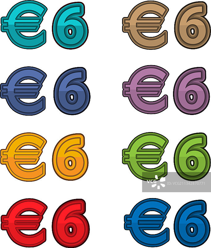 6欧元价格图片素材