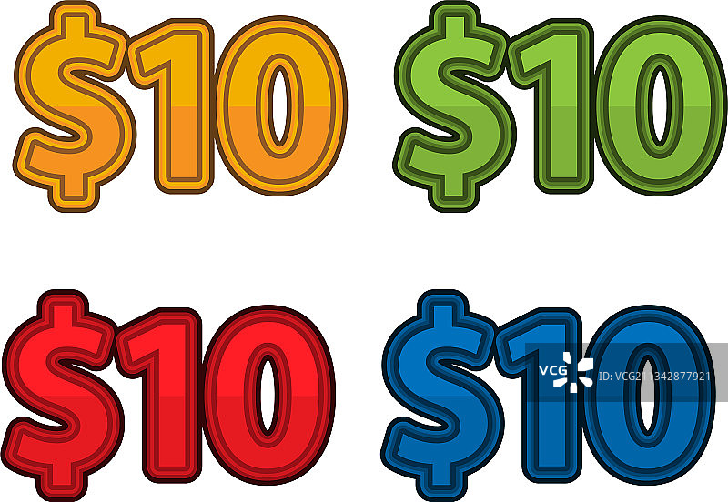 价格10美元图片素材