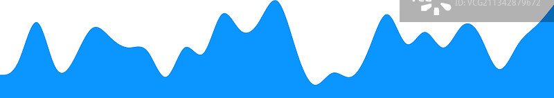波浪起伏的轮廓剪影图片素材