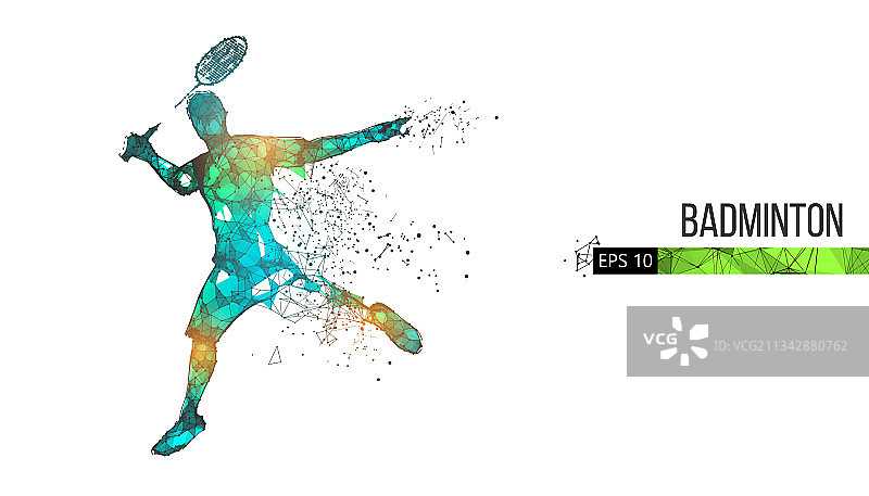 羽毛球线框抽象轮廓图片素材