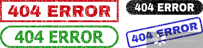 腐蚀风格404错误矩形印章图片素材