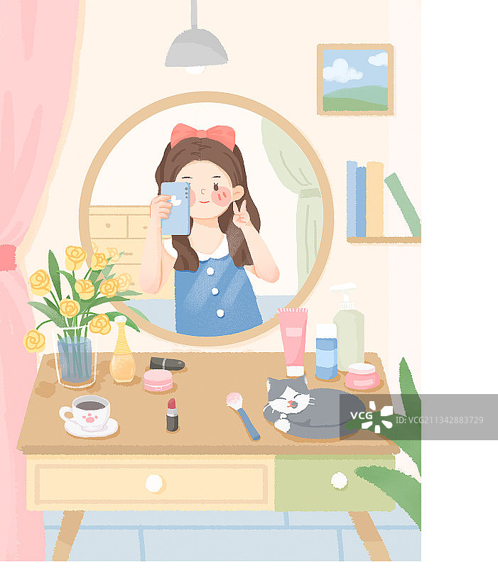 画个美美的妆图片素材