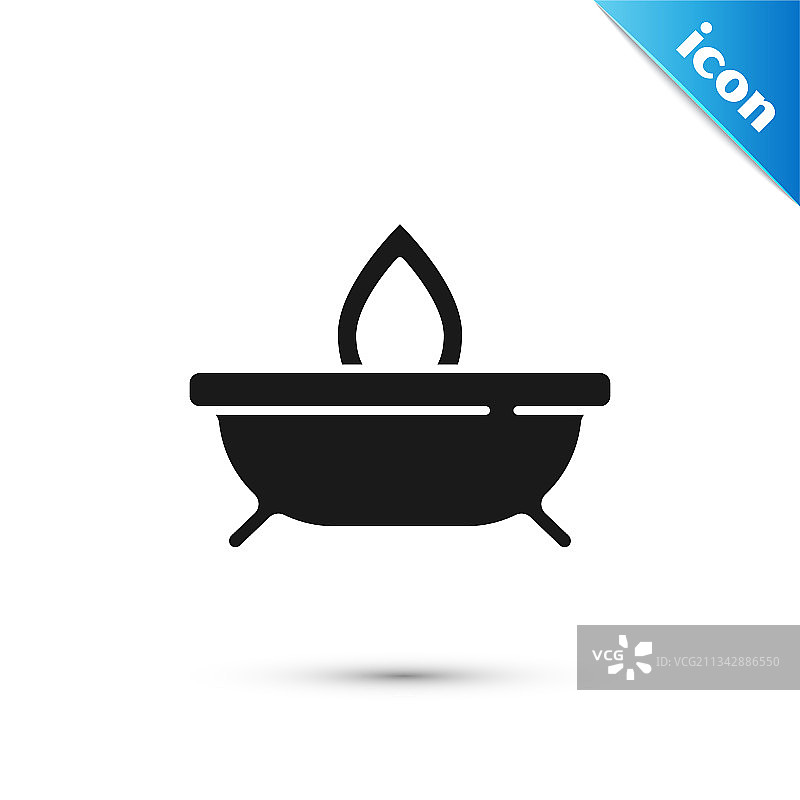 灰色香薰蜡烛图标图片素材