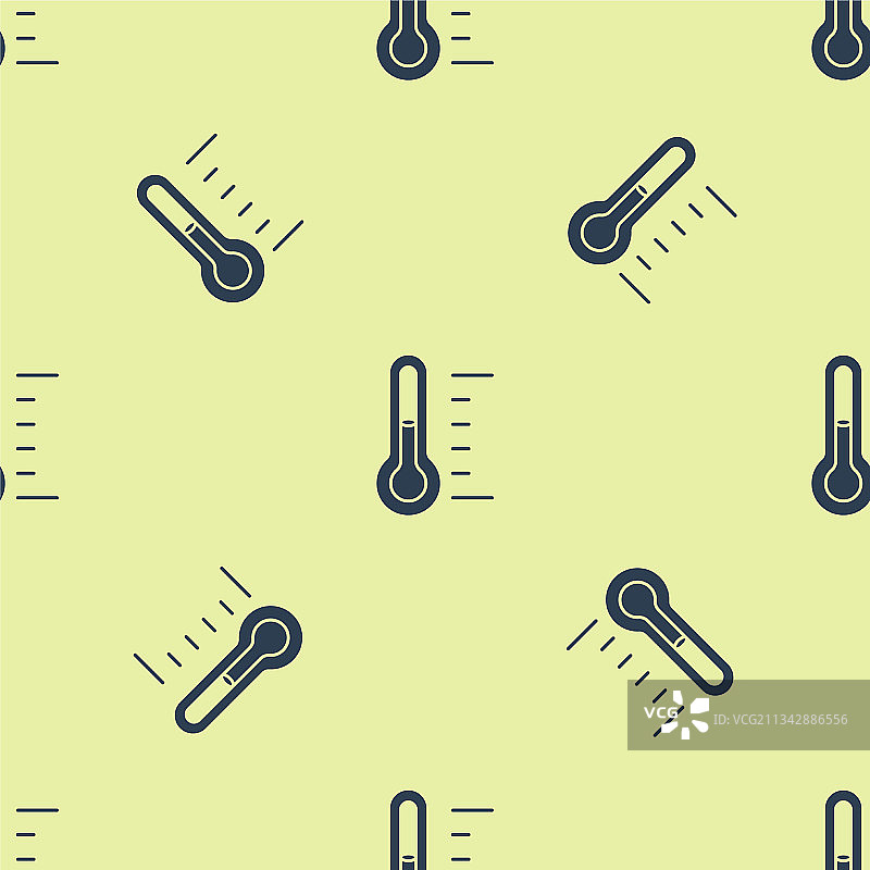 无缝隔离的蓝色桑拿温度计图标图片素材