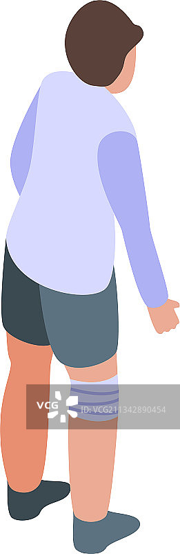 患关节炎男孩膝盖2.5D风格图标图片素材