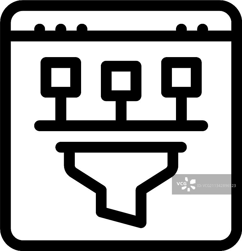 网络在线漏斗轮廓图标图片素材