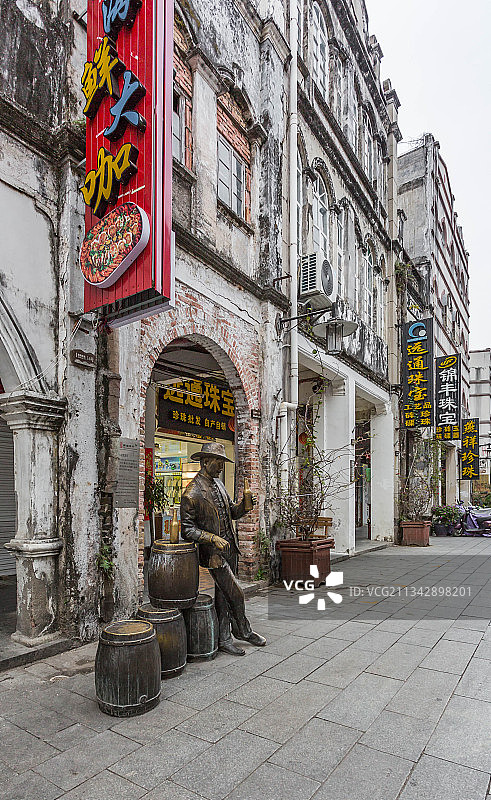 广西北海的老街图片素材