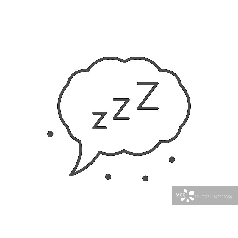 睡眠声音轮廓线性图标图片素材