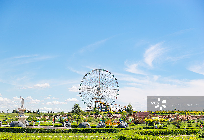 内蒙古满洲里猛犸公园 俄式建筑图片素材