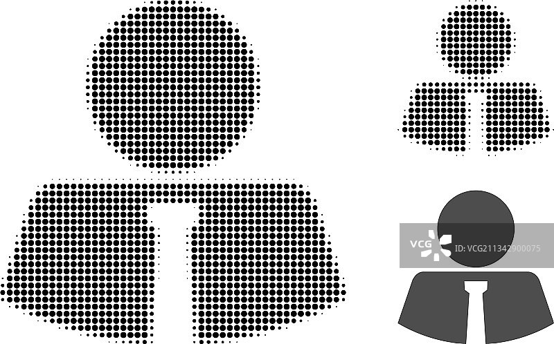 半色调点状先生图标图片素材