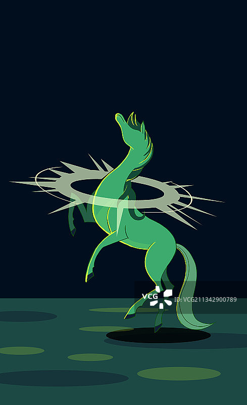 一匹绿码图片素材