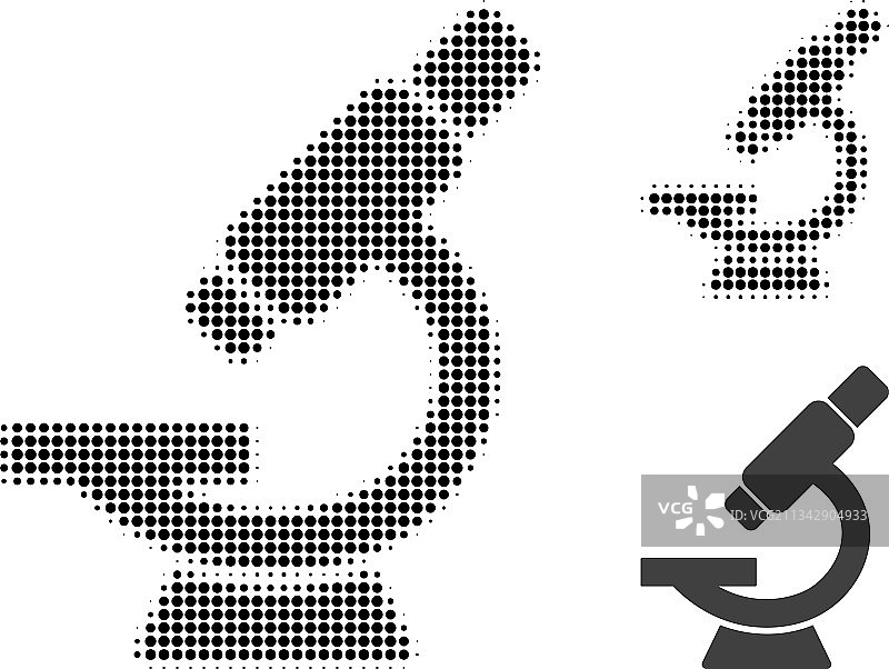 显微镜半色调点状图标图片素材
