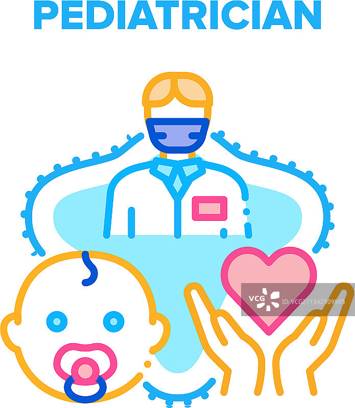 儿科医生治疗概念图片素材