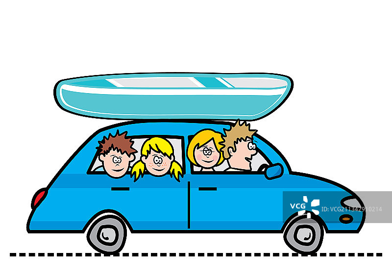 家庭汽车旅行图片素材