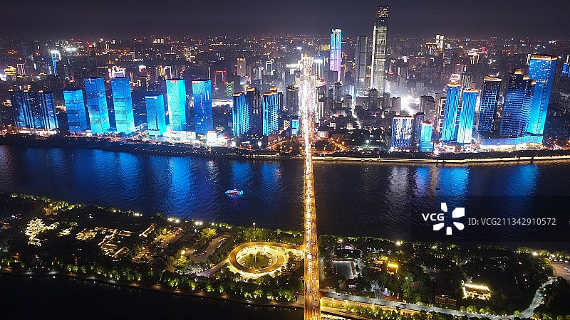 长沙夜景图片素材