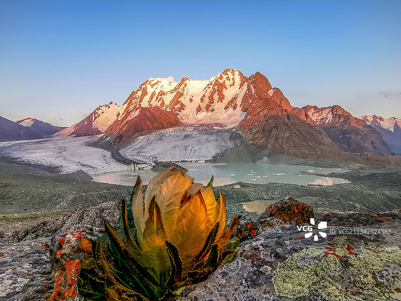 博格达日照金山图片素材