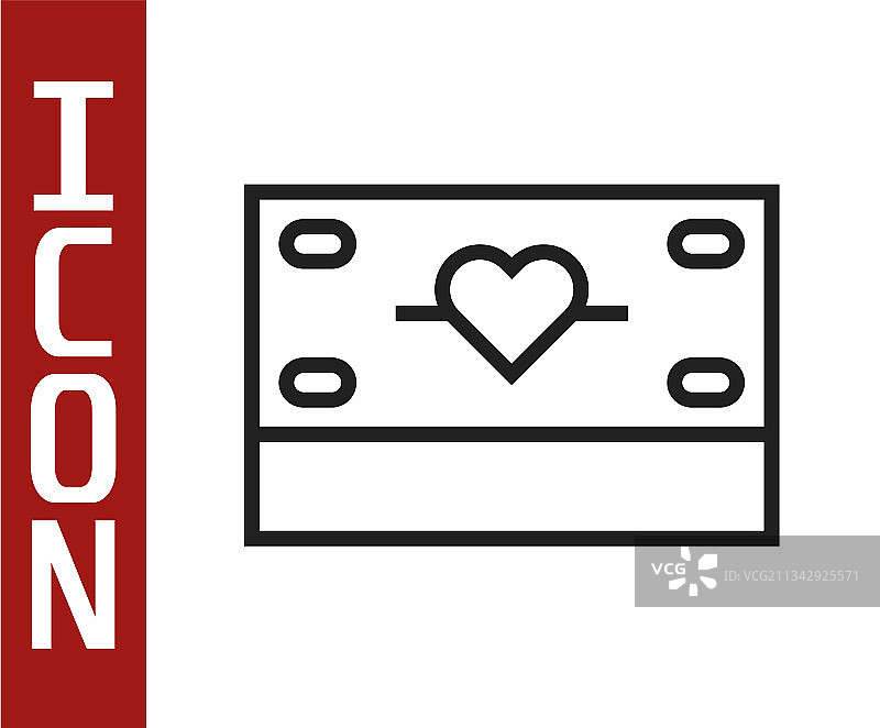 黑色线条捐赠和慈善图标图片素材