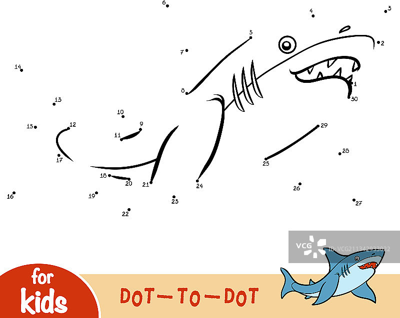 儿童鲨鱼数字教育游戏图片素材