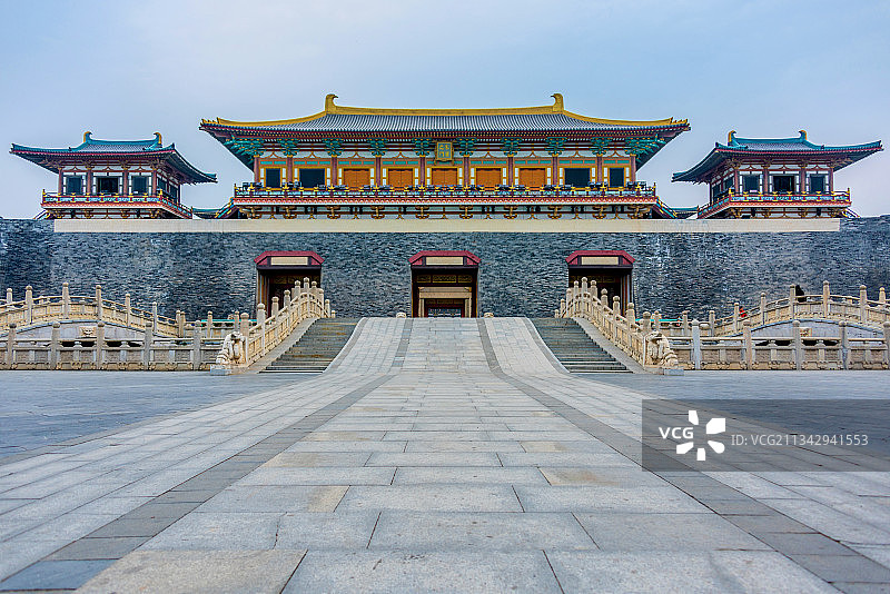 中国湖北襄阳唐城影视基地图片素材
