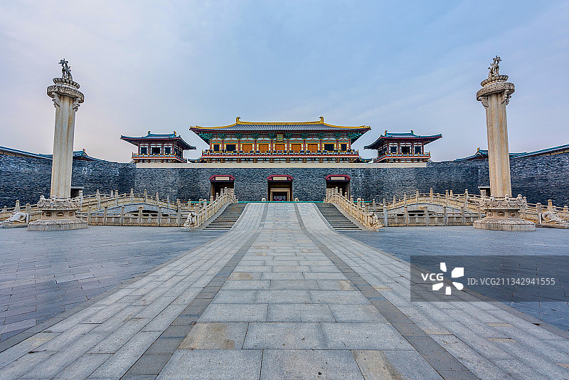 中国湖北襄阳唐城影视基地图片素材