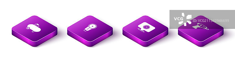 2.5D空气压缩机角磨机元素合集图片素材