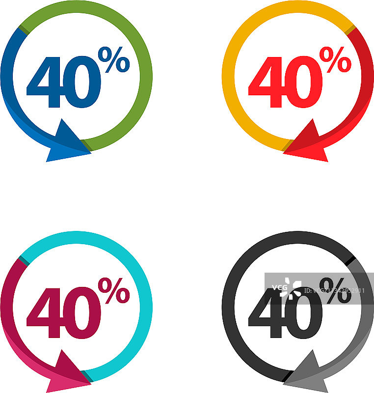 上涨百分之四十箭头图片素材