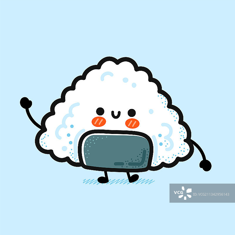 可爱趣味饭团手绘卡通图片素材