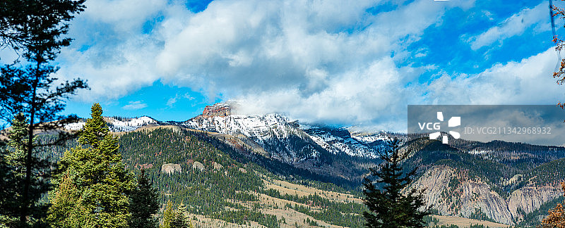 美国科罗拉多州帕戈萨斯普林斯的风景全景图片素材