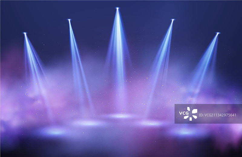 紫色和蓝色探照灯光束图片素材