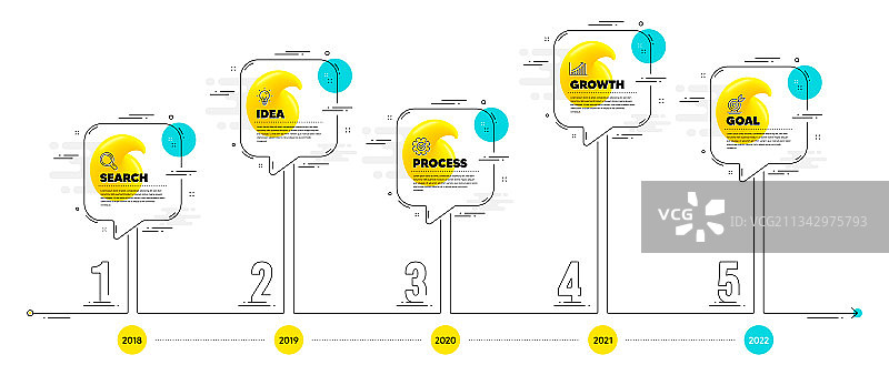 带数字引言的时间轴信息图图片素材