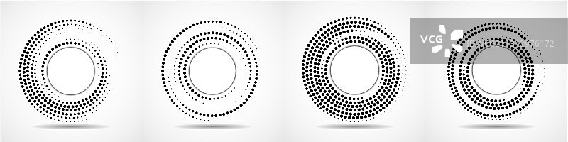 带内嵌圆点的Logo合集图片素材