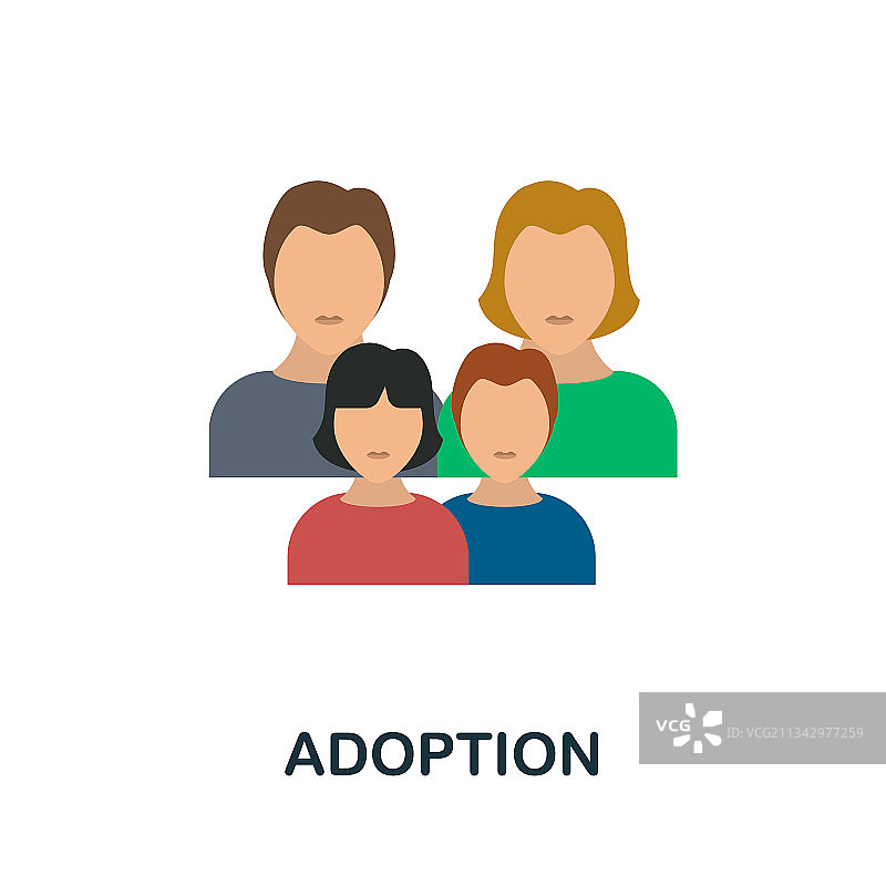 儿童领养图标元素图片素材