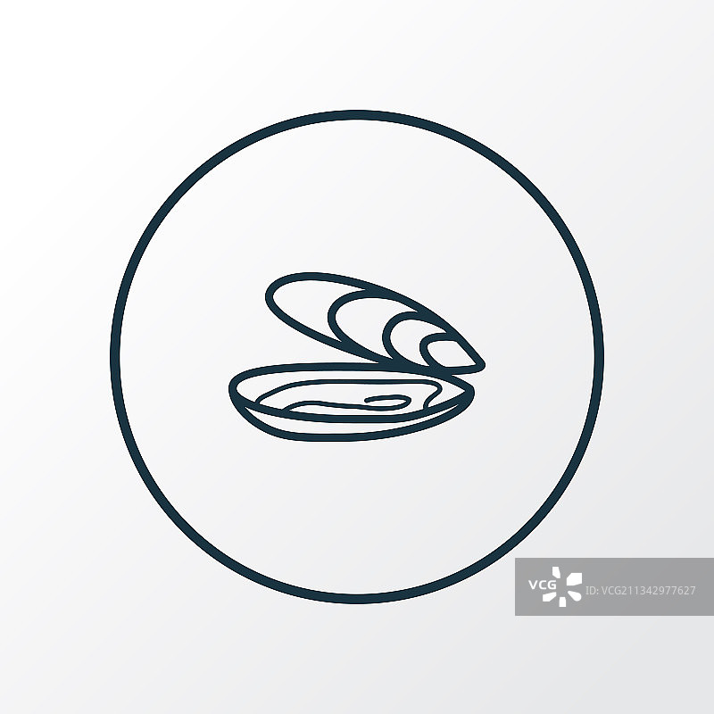 优质牡蛎线性图标图片素材