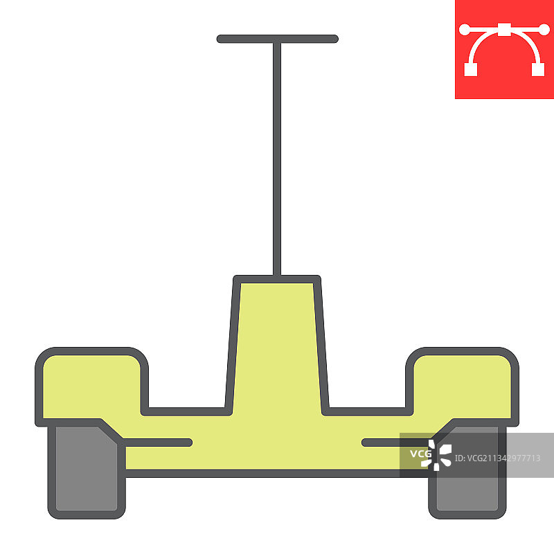 悬浮滑板彩色线条图标图片素材