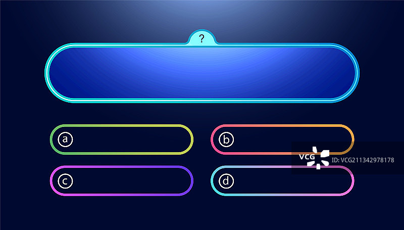 霓虹灯风格的问答模板图片素材