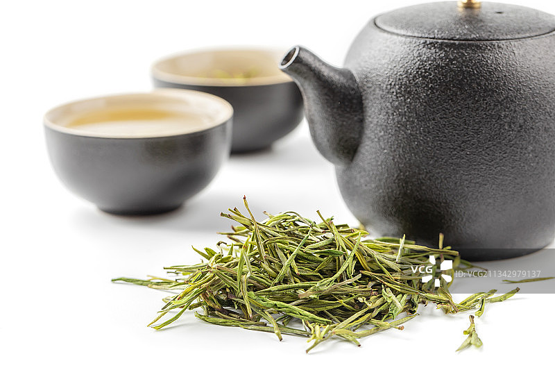 中国传统茶叶安吉白茶图片素材