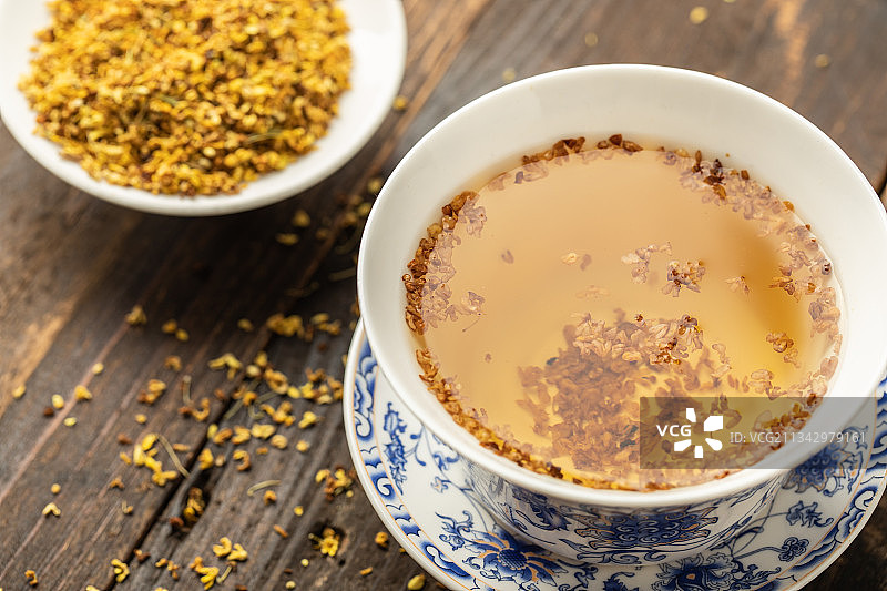 中国传统茶叶桂花茶图片素材