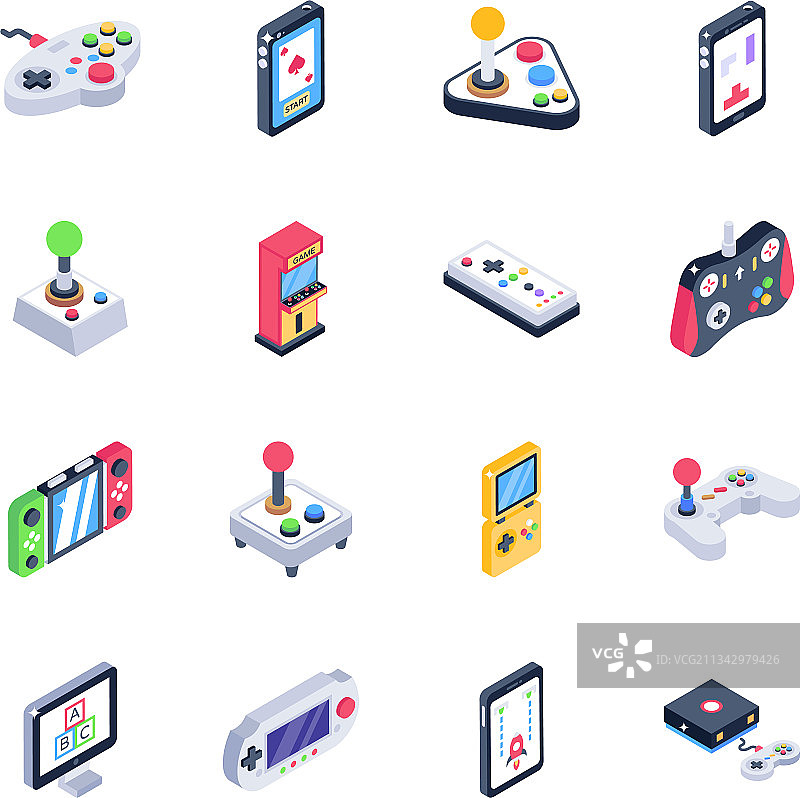 2.5D游戏手柄图标包图片素材