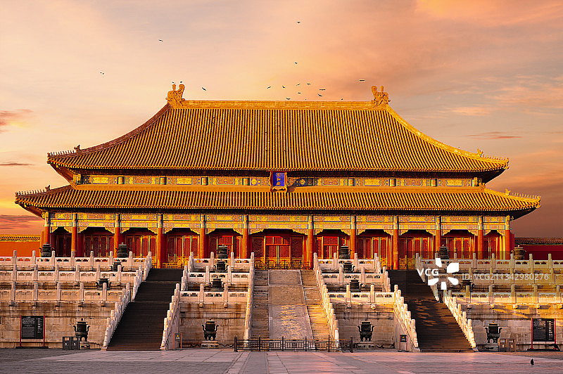 傍晚时分的太和殿图片素材