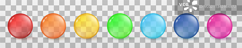 彩色透明玻璃球图片素材