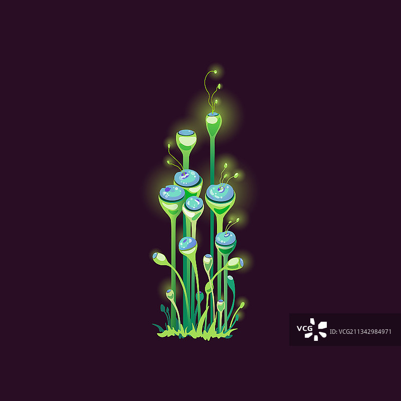 梦幻蘑菇彩色素材图片素材