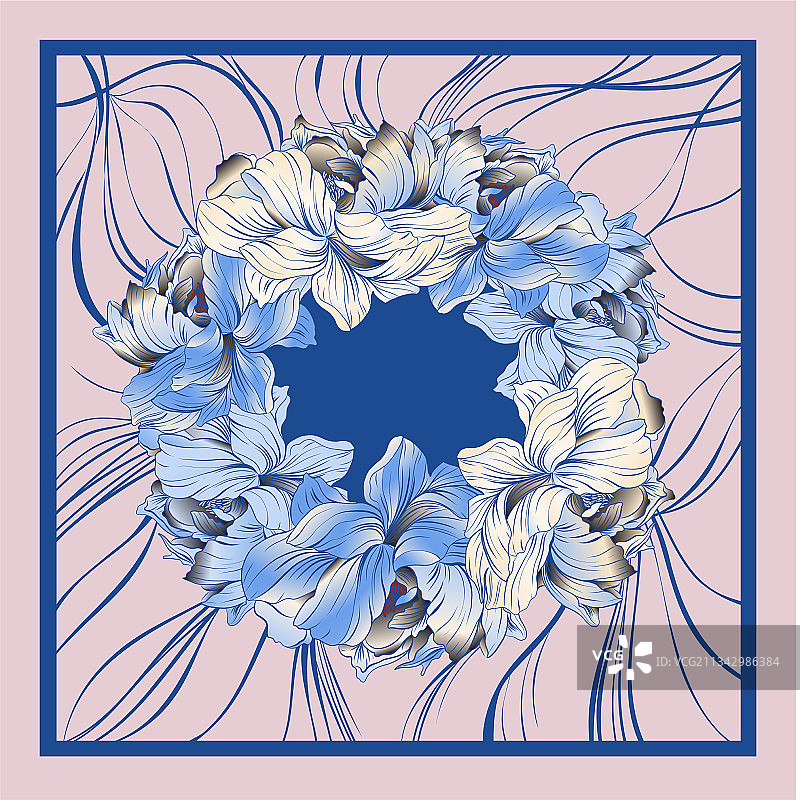 可用作披肩装饰的花卉图案图片素材