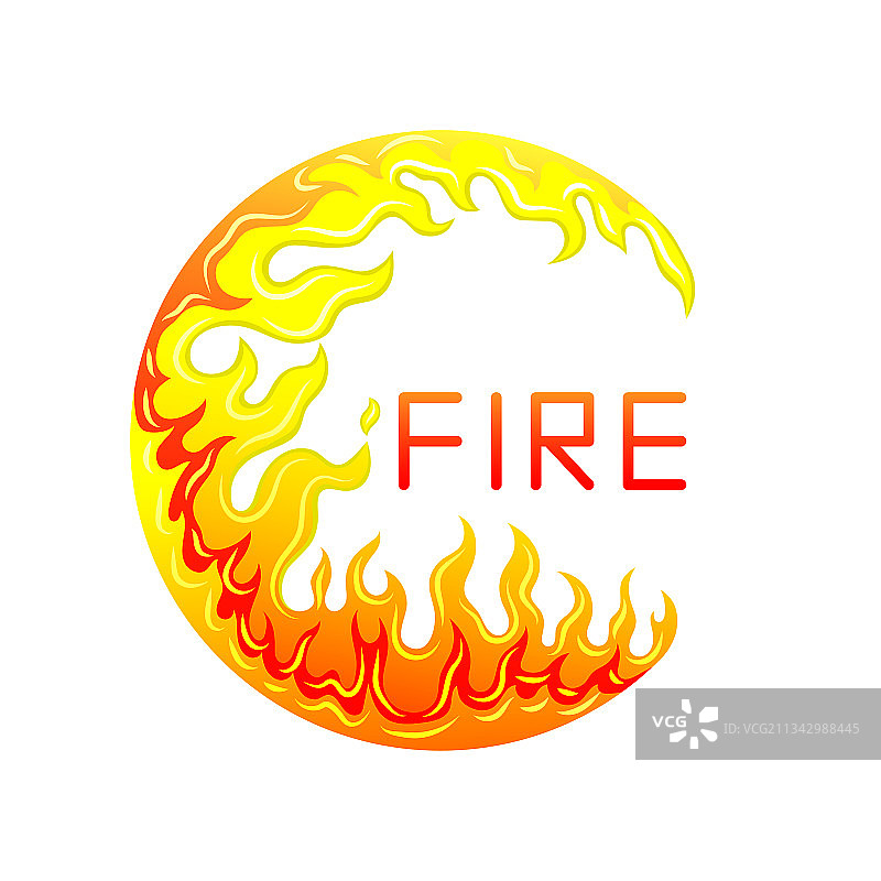 圆形火焰标志图片素材