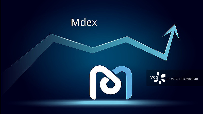 MDEX (MDX) 呈上升趋势图片素材
